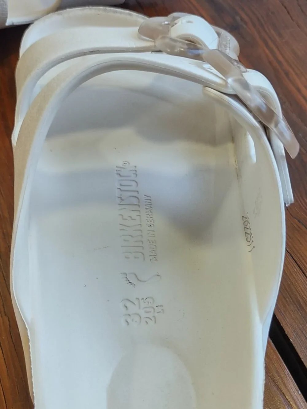 Birkenstock Kid Arizona Flower Sandals EVA Double Strap Eggshell EU 32  US 1-1.5